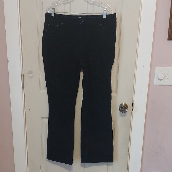 St. John's Bay Denim - St. John's Bay Black Straight Leg Corduroy Jeans Size 16P
